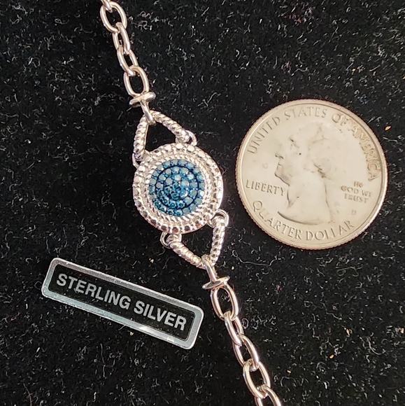 Real blue diamonds bracelet - Picture 4 of 12